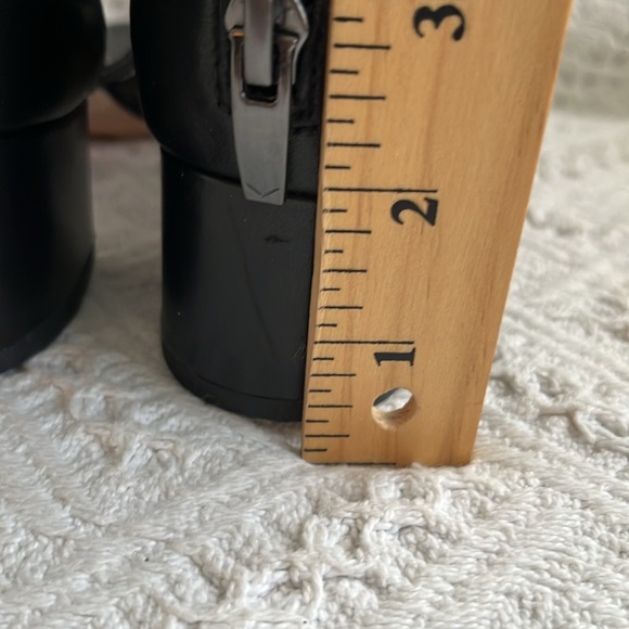 Via Spiga Black Leather Gladiator Sandals with Back Zipper 8M - Picture 9 of 10